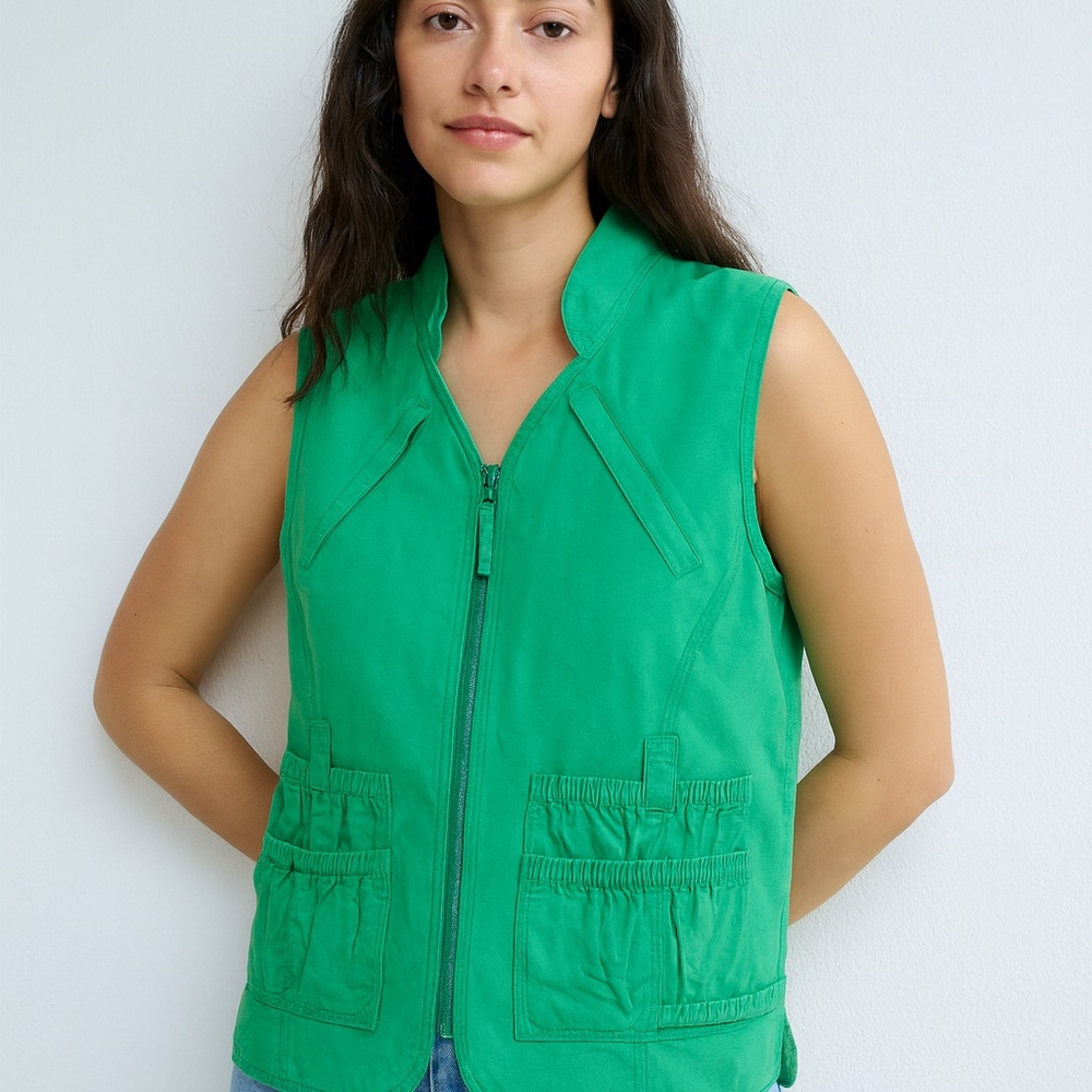 Duluth Trading Work Vest Green Mesh back Size Large New without tag
